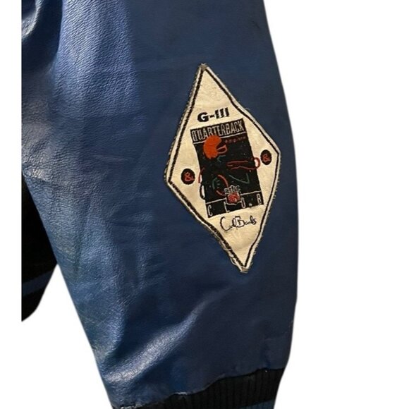 G-III Sports Carl Banks XL New York Giants Leather Quarterback Varsity Jacket VT - Picture 15 of 15